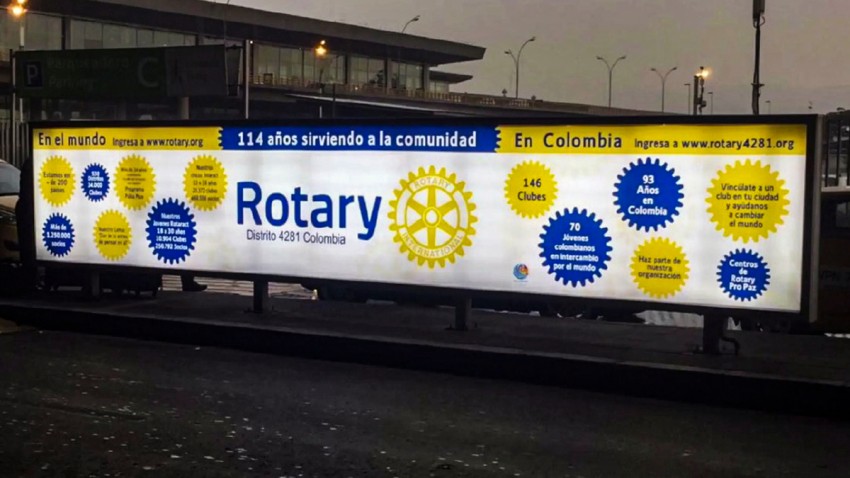 Imagen pública de Rotary en el Aeropuerto el Dorado